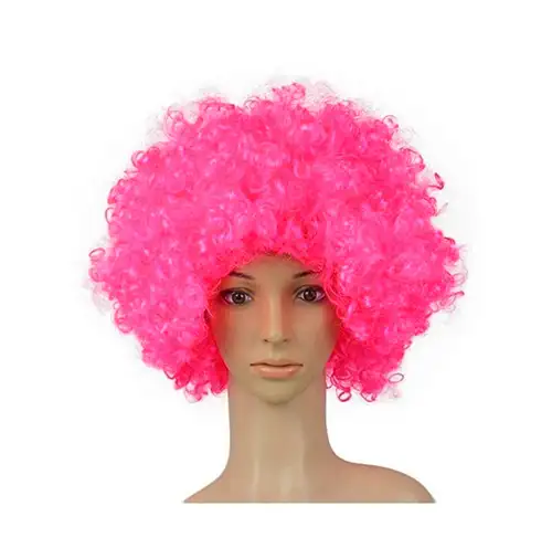 Розовый афро-парик в аренду
