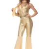 женский золотой костюм диско напрокат