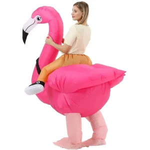 прокат надувного костюма фламинго